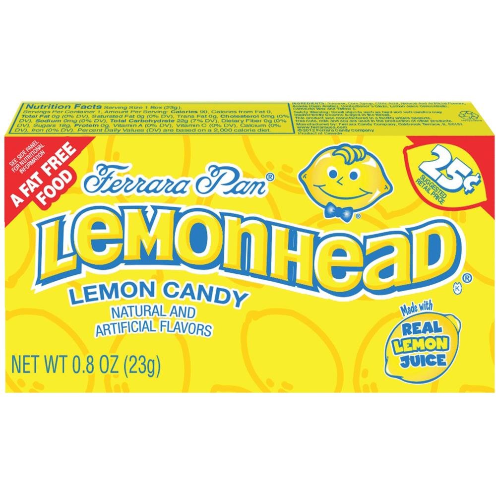 Hard Candy by LEMONHEAD – 0.8 Ounce (Pack of 24), Yellow, Pack of 24, Model FQQF