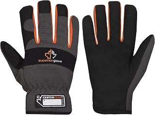 Superior Glove Superior Winter Work Gloves - Black and Gray Synthetic Leather Winter Mechanics Gloves (MXPLFLE) - Large