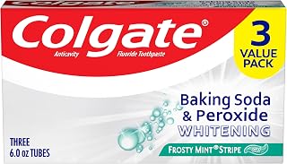 Colgate Baking Soda and Peroxide Whitening Toothpaste Gel, 3 Pack, 6 oz