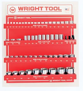 Wright Tool 61 Pc.Metric 1/2" & 3/4" Dr. 12 Pt. Sockets
