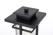 Cambria One Light Outdoor Post Mount Black by Lighting Design – Iron, Black, Model OD320P17BK