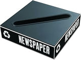 Safco 2987BL Public Square Recycling Receptacle Lid, Slot Cutout for Newspaper and Paper (Base Sold Separately), Black