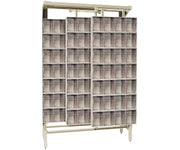 QUANTUM STORAGE SYSTEMS 77" H x 48" W x 18" D / 112 Drawers Free Standing Slider Systems Ivory / Ivory Utility Shelves