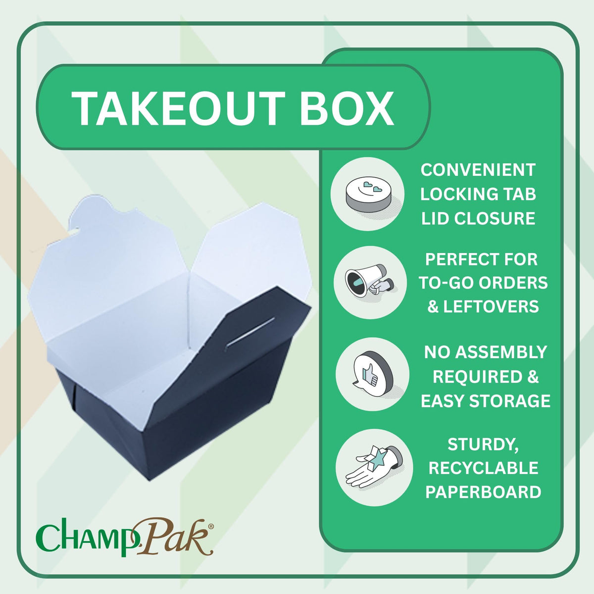 SOUTHERN CHAMPION TRAY Black / 4-3/8" x 3-1/2" x 2-1/2" / 1 Boxes