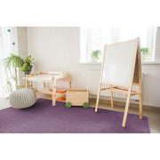 Endurance Solid Colored Area Rug in Color Purple by Joy Carpets – 4' x 6' (Rectangular), Polyester, Purple, Model 80N-08