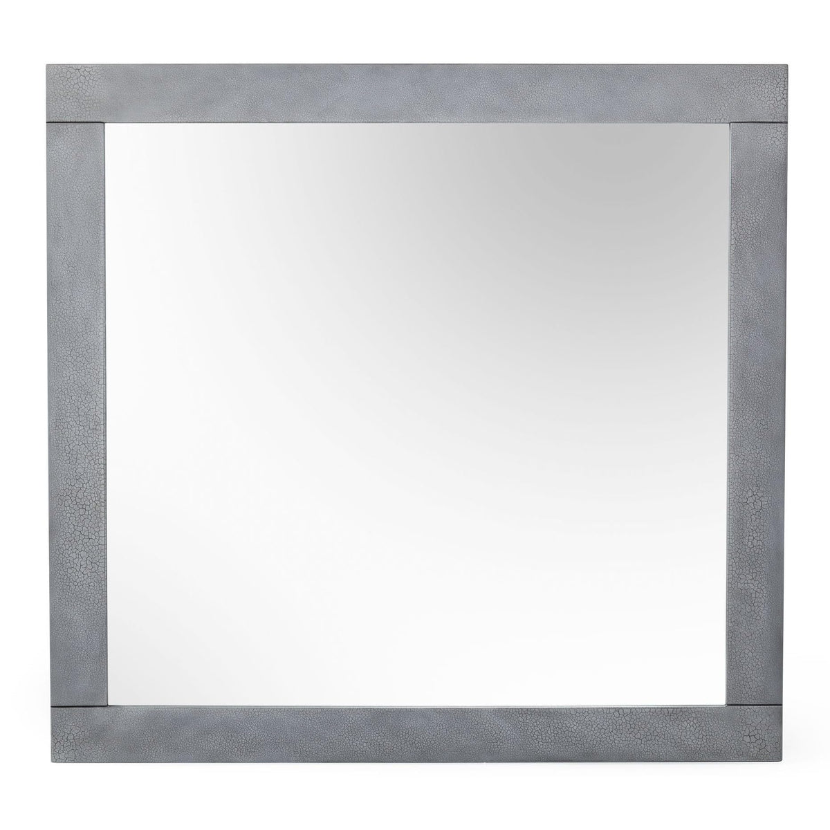 Buckley - Modern Grey Crackle Mirror by Limari Home – 34.6"L x 32.6"W, Glass, Grey, Model LIM-77573