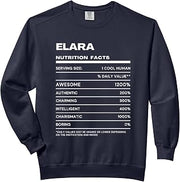 Elara Nutrition Facts Name Comfort Colors Adult Sweatshirt