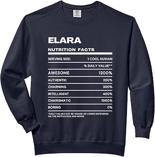 Elara Nutrition Facts Name Comfort Colors Adult Sweatshirt