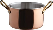 PADERNO World Cuisine A1550816 Mini Tri-Ply Saucepot, Large/6 3/8", Copper