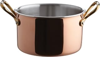 PADERNO World Cuisine A1550816 Mini Tri-Ply Saucepot, Large/6 3/8", Copper