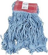 Rubbermaid Commercial Products Super Stitch Large 24 OZ Blend Wet Mop, 5" Headband, Blue, for General Purpose Cleaning of Hard Floors Including Hardwood/Tile/Concrete