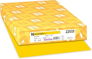 Neenah Astrobrights Color Paper, 24 lb Bond Weight, 11 x 17, Solar Yellow, 500/Ream