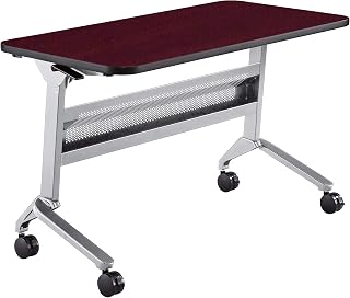 Safco Products Flip-N-Go Training Table, Regal Mahogany