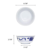 Lotus melamine dinnerware collection 32 oz by Thunder Group – 32.0 ounces, Melamine, White Blue, Model 5307TB
