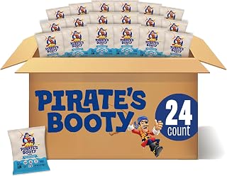 Pirate's Booty Aged White Cheddar Puffs, Gluten Free Snacks, 0.5 oz, 24 ct