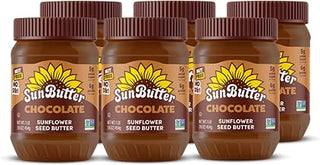SunButter Chocolate Sunflower Seed Butter, 16 oz (6 Pack of 6) - Nut Free Spread with 7g Plant-Based Protein, Roasted Rich & Savory Flavor, Smooth Texture, Vegan, Kosher & Non-GMO