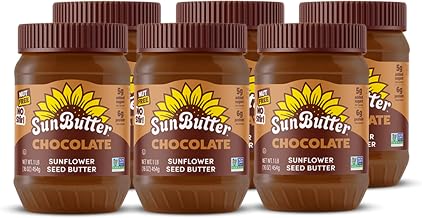 SunButter Chocolate Sunflower Seed Butter, 16 oz (6 Pack of 6) - Nut Free Spread with 7g Plant-Based Protein, Roasted Rich & Savory Flavor, Smooth Texture, Vegan, Kosher & Non-GMO