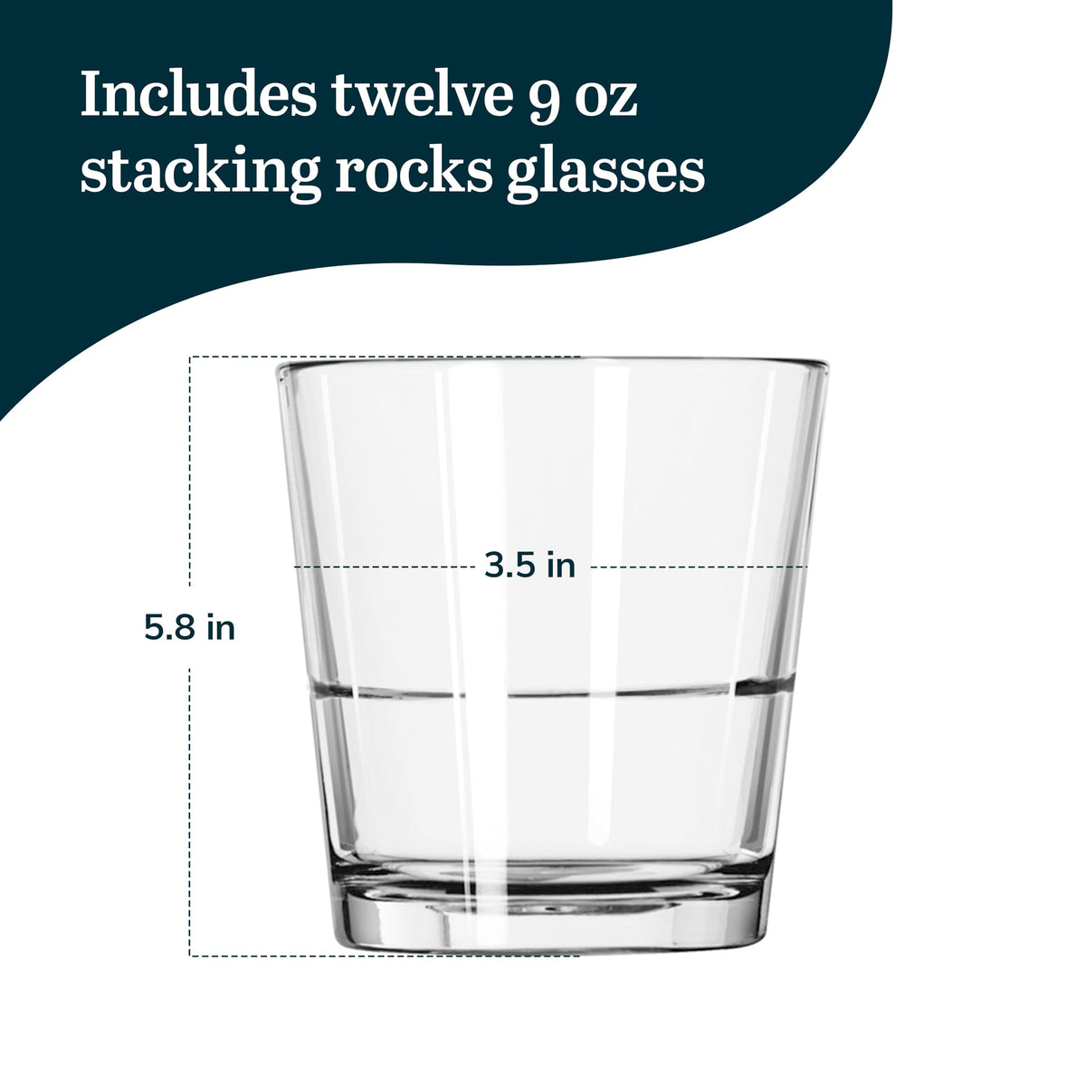 Libbey Stacking Rocks / 9 oz / Modern Tumblers & Water Glasses