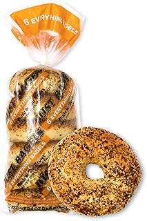 Just Bagels Everything Bagels - 4 Packs Of 6 Bagels Per Pack - 24 Total Non-GMO