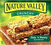 Nature Valley Crunchy Granola Bars, Oats N Honey, Six 1.5 Ounce 2-bar Pouches Per Box (2 Pack)2