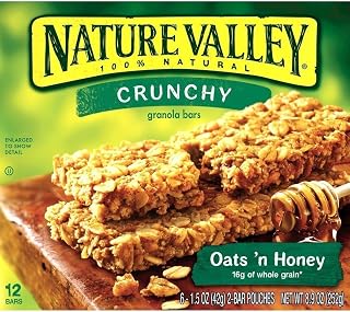 Nature Valley Crunchy Granola Bars, Oats N Honey, Six 1.5 Ounce 2-bar Pouches Per Box (2 Pack)2