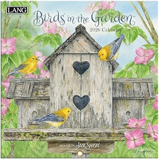 Lang, Birds In The Garden 2026 Mini Wall Calendar, 7'' X 7'', 12-Month Calendar with Stapled Binding