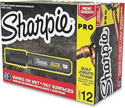 Pro Permanent Markers by Sharpie – 1 Count (Pack of 12), Plastic, Black, Pack of 12, Model 2018326A