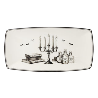 Vintage Halloween Hors Doeuvres Tray by Lenox – 13" x 6.5" x 1", Porcelain, Multicolor, Model 899239