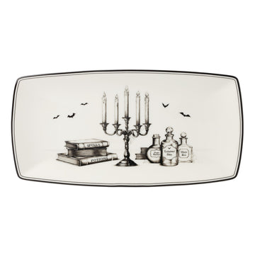 Vintage Halloween Hors Doeuvres Tray by Lenox – 13" x 6.5" x 1", Porcelain, Multicolor, Model 899239
