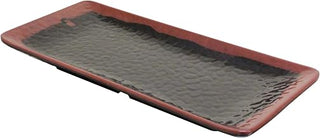 Thunder Group Tenmoku melamine dinnerware collection 11 1/4" x 5" rectangular plate, comes in dozen