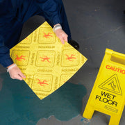 High Visibility Hazmat Sorbent Pads by Global Industrial – Polypropylene, Yellow, Model HVU75