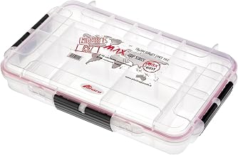 PANARO MAX Grip 3-15 Adjustable Compartment Stackable Waterproof & Dustproof Tackle Box, Transparent, MAX003T