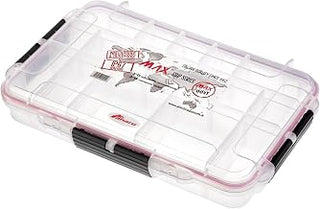 PANARO MAX Grip 3-15 Adjustable Compartment Stackable Waterproof & Dustproof Tackle Box, Transparent, MAX003T
