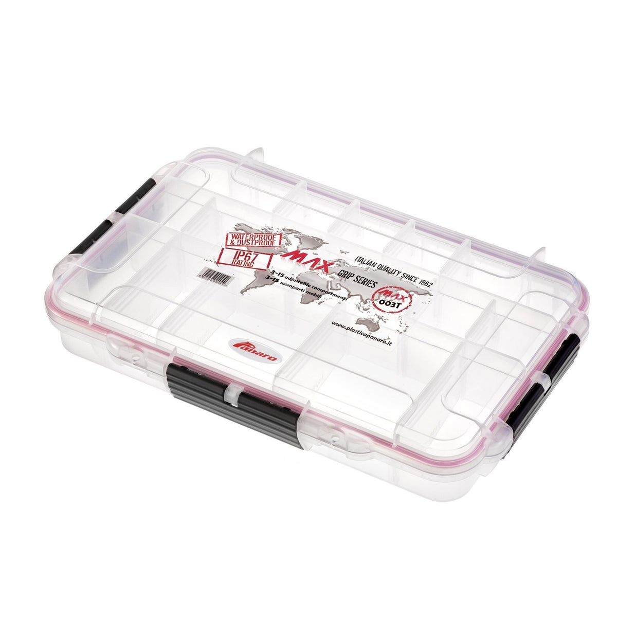 Plastica Panaro 3-15 Adjustable Comp.- Large / Transparent / 1 Packing Organizers