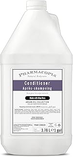 Pharmacopia Hotel Argan Oil Conditioner - Natural Hydrating, Vegan & Cruelty-Free Hair Care with Aloe Vera, Olive Leaf Extract and Chamomile for Dry Hair and Detangling, for Men and Women, 128 oz