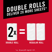Brawny 1 / 12 Rolls (60 Sheets each) / White Paper Towels