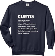Curtis Name Comfort Colors Adult Sweatshirt