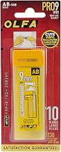 9mm Precision Snap-Off Blades (AB-10B) - Japanese Steel by OLFA – 9mm, Alloy Steel, Silver, Pack of 10, Model 5010