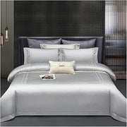 Bedding 100% Cotton Sheets Set - 1200 Thread Count,Luxury Egyptian Cotton Bed Sheets,Soft Smooth and Cooling, 16 Inch Deep Pocket - 4 Piece (Silver King)