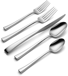 Oneida Maxine 20-Piece 18/10 Silverware Set for 4, Flatware | silver, dishwasher safe | includes knives, forks, and spoons | heavy duty, cutlery set for kitchen and dining, utensil set