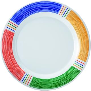 G.E.T. 10.5" Heavy-Duty Wide Rim Melamine Plastic Dinner Plate 4