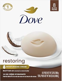 Dove Restoring Beauty Bar Soap, Coconut & Cocoa Butter, I 8 Count 3.75 oz
