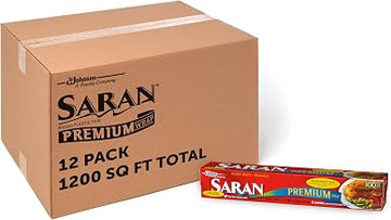 Saran Premium Plastic Wrap, Bulk Food Storage, Easy Dispense, 1,200 Sq Ft