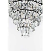 Josephine 29 Light Chandelier Black by Lighting Design – Iron and Crystal, Black