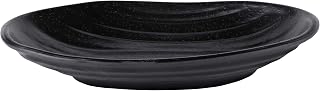 Elite Global Solutions JW7308-B Deep Oval Plate, 8" x 5 1/8" x 1 1/4" h., Melamine, Black (Pack of 6)