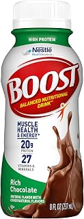 BOOST High Protein with Fiber Balanced Nutritional Shake, Chocolate, 24 pk