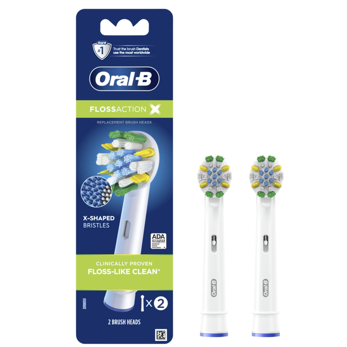 Oral-B White / 2 Count (Pack of 1) / 1 Toothbrush Replacement Heads