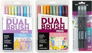 Tombow Art Marker Collection: Cottage and Pastel 20 Piece Dual Brush Pen Set with Blending Pen 3 Pack - Art Marker