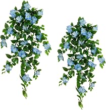Nearly Natural 41in. UV Resistant Artificial Hydrangea Hanging Plant (Indoor/Outdoor) - Set of 2