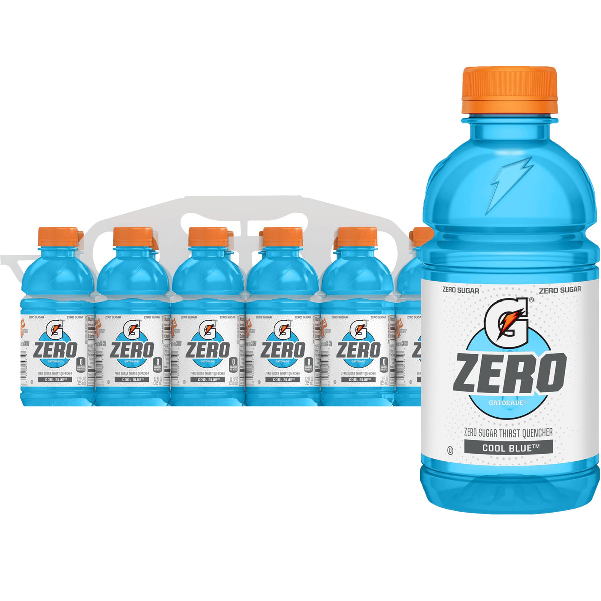Gatorade Zero Sugar - Cool Blue / 12 Fl Oz (Pack of 12) / 2 Sports Drinks